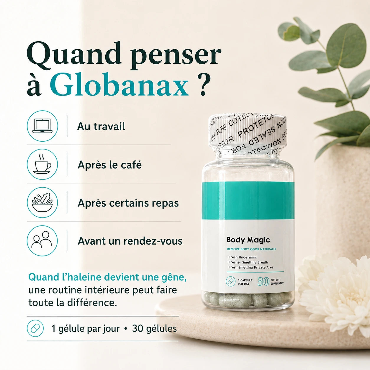 Globanax Pure pour les personnes qui veulent aller plus loin que le chewing-gum